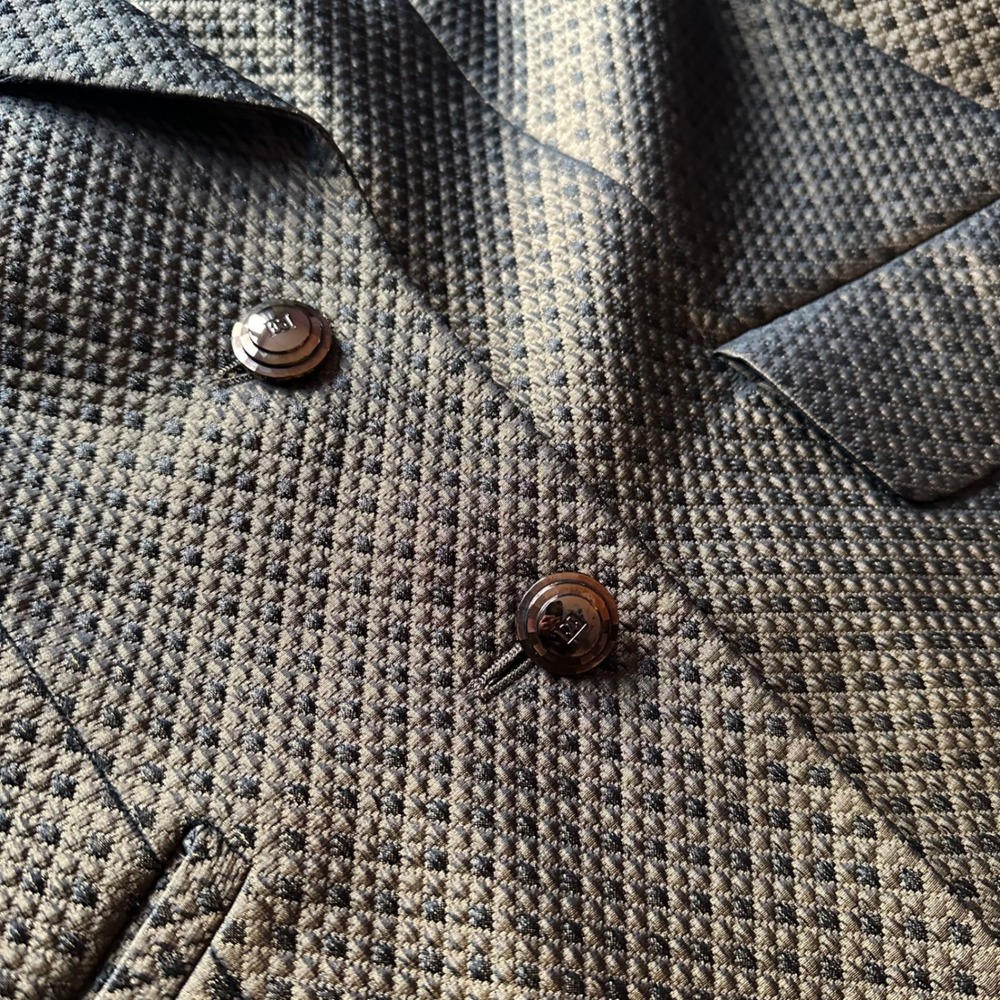 Escada Margaretha Ley Bronze Silk Wool Jacquard Blazer Jacket Size 44 Germany - Picture 6 of 9